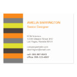 Retro stripes orange creative professional large business card template