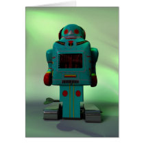 Retro Toy Robot Card cards