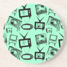 Retro TVs Drink Coaster