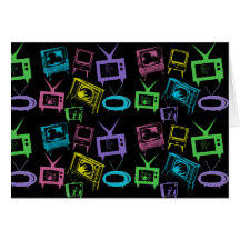 Retro TVs Greeting Card