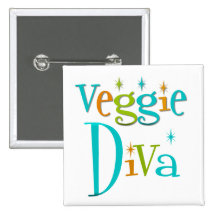 Retro Veggie Diva Buttons