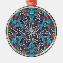 RETRO VIBRANT ELECTRIC  AND ELECTIC FEEL GRAPHIC CHRISTMAS TREE ORNAMENTS
