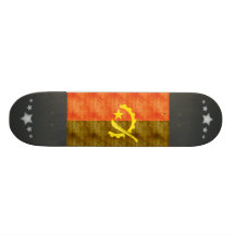 Retro Vintage Angola Flag Skate Board