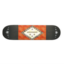 Retro Vintage Arkansas Flag Skate Board Deck