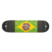 Retro Vintage Brazil Flag Skate Boards