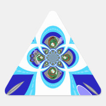 Retro white blue turntable design sticker