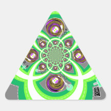 Retro white purple and green turntable sticker