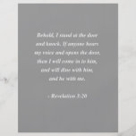 REVELATIONS 3:20 Bible Verse Full Color Flyer