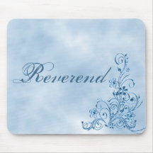 Reverend Mousepad: Sky Blue Elegance