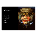 Reversible Head with Basket of Fruit Business Card Template