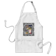 Rex Menaced by Sasquatch! Aprons