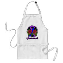 Rheumatoid Arthritis Survivor Rose Grunge Tattoo Aprons