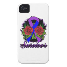 Rheumatoid Arthritis Survivor Rose Grunge Tattoo Case-Mate iPhone 4 Cases