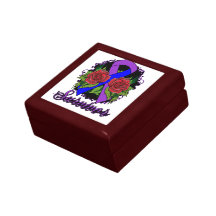 Rheumatoid Arthritis Survivor Rose Grunge Tattoo Gift Boxes