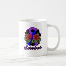 Rheumatoid Arthritis Survivor Rose Grunge Tattoo Coffee Mugs