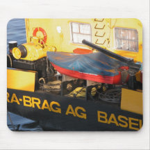 Rhine barges; Tender on the stern Mousepads