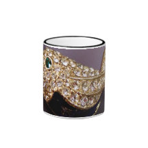 Rhinestone Bird Mug