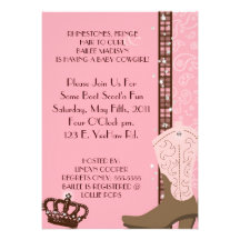 Cowgirl Invitation Template