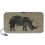 Rhinoceroses Silhouette Doodle Speaker speakers
