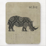 Rhinoceroses Silhouette Personalised  Mousepad mousepads