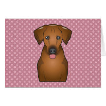 Rhodesian Ridgeback Cartoon Greeting Card