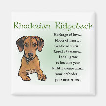 Rhodesian Ridgeback Gifts Magnets