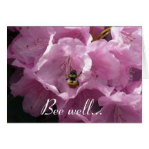 Rhododendron & Bee Greeting Cards