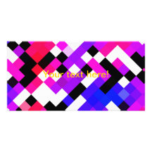 Rhombs pattern photo greeting card