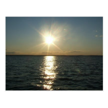 RI ocean sunset postcard