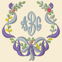 Ribbon and Floral - Bride Monogram embroidered shirts