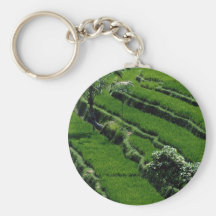 Rice paddy fields, Bali, Indonesia Keychain