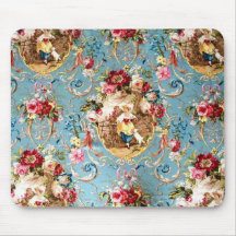 Richloom Fragonard Cornflower Blue French Country  Mouse Mat