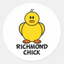 Richmond Virginia Chick Round Stickers
