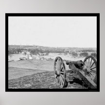 Richmond, Virginia from Bell Isle with Gun 1865 Posters