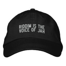 riddim is the voice of jah embroidered baseball cap