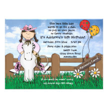 Ride 'em Cowgirl Invitation