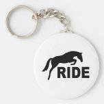 RIDE with Jumping Horse (black) Key Chains