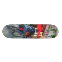 Riding Past the Cafe Skate Board Decks
