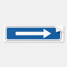 Right Traffic Street Sign Bumper Sticker