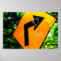 Right turn posters