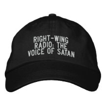 right-wing radio: the voice of Satan Embroidered Baseball Cap