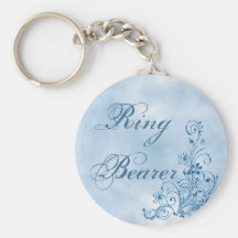 Ring Bearer Keychain: Sky Blue Elegance