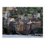 riomaggiore harbour post card
