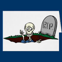 RIP Skeleton cards
