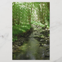 River flowing through woodland. flyers