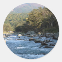 River & Mountains Sticker