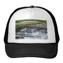 River rapids over rocks mesh hat
