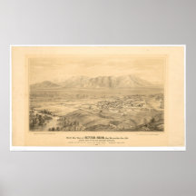 Riverside, CA. Panoramic Map 1877 (1404C) Posters