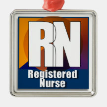 RN LOGO REGISTERED NURSE CHRISTMAS ORNAMENT