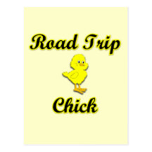 Road Trip Chick Post Cards